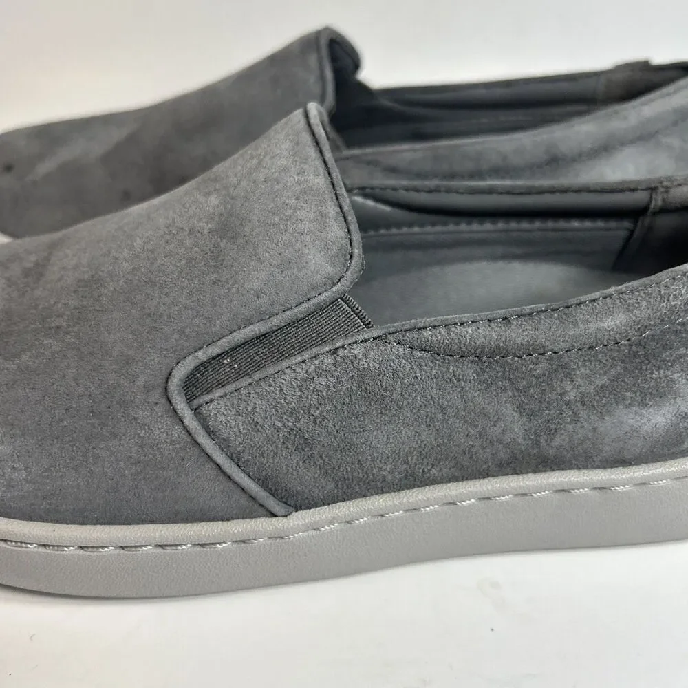 Vionic Women's Sneakers Size 8 Avery Pro Suede Slip On Vio Grip  Leather Gray